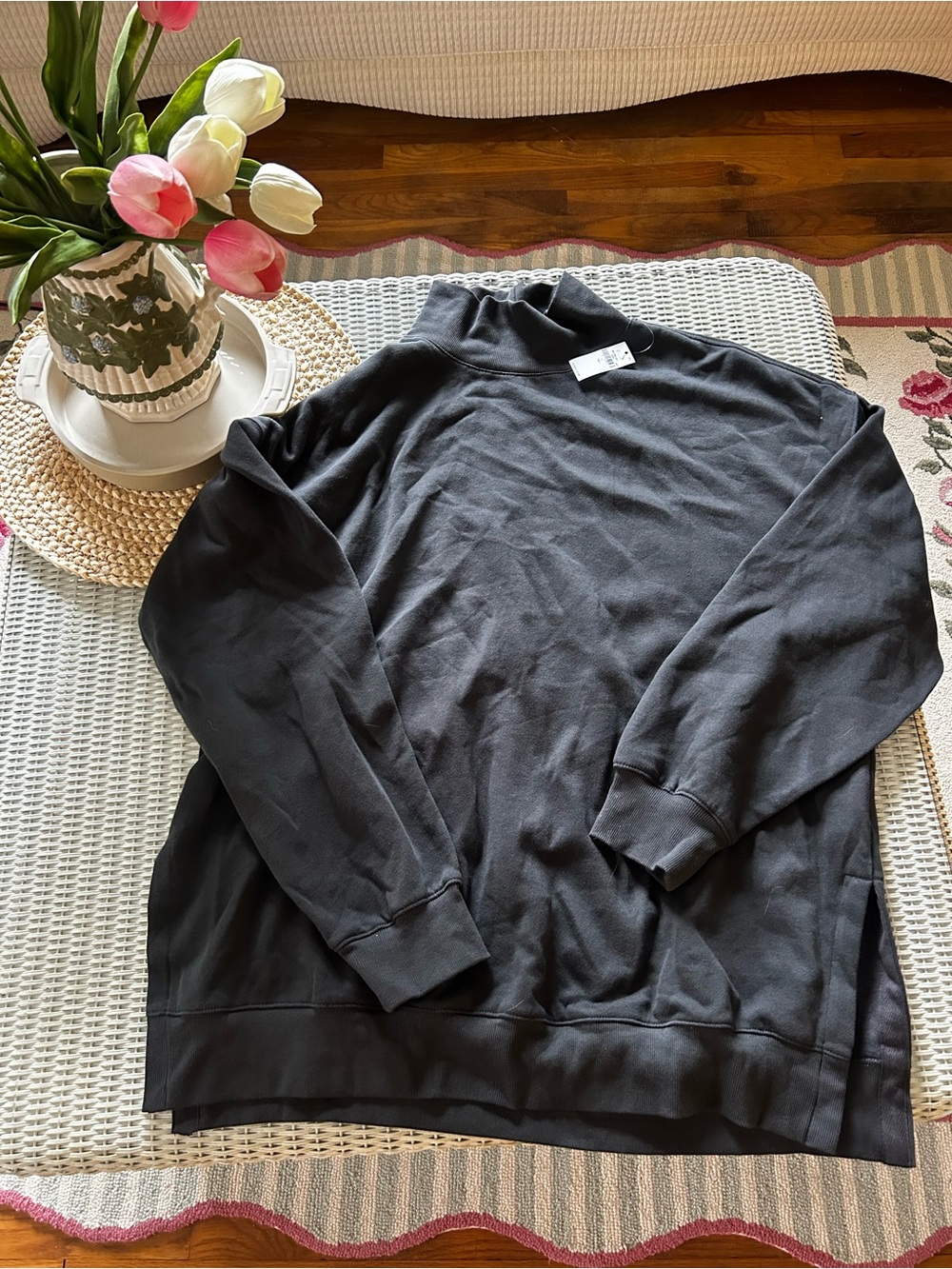 Old Navy Black Turtleneck Pullover Sweatshirt